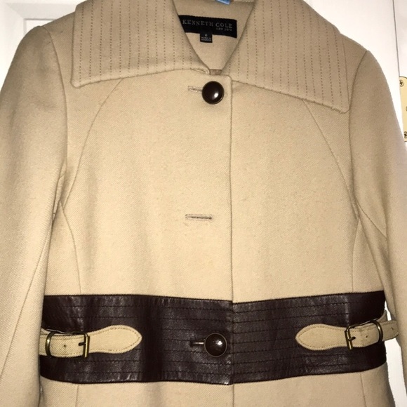 Kenneth Cole New York Oatmeal & Chocolate Coat - Picture 4 of 8